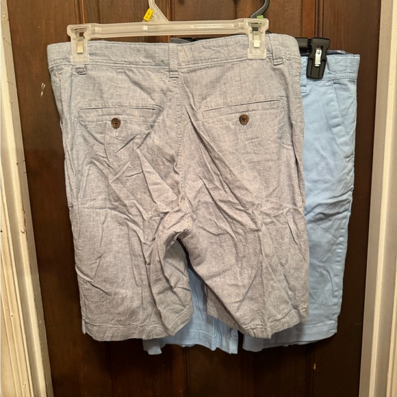 Set of 2 Boys Size 18 Dress Shorts: Gray & Light Blue - Picture 4 of 8